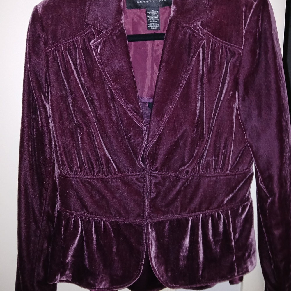 NWT Apostrophe velvet jacket and came with skirt